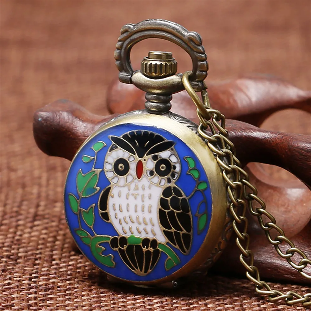 Lovely Mini Necklace Pocket Watch Quartz Arabic Numerals Dial Pendant Chain Antique Tiny Clock Gifts for Kids Women