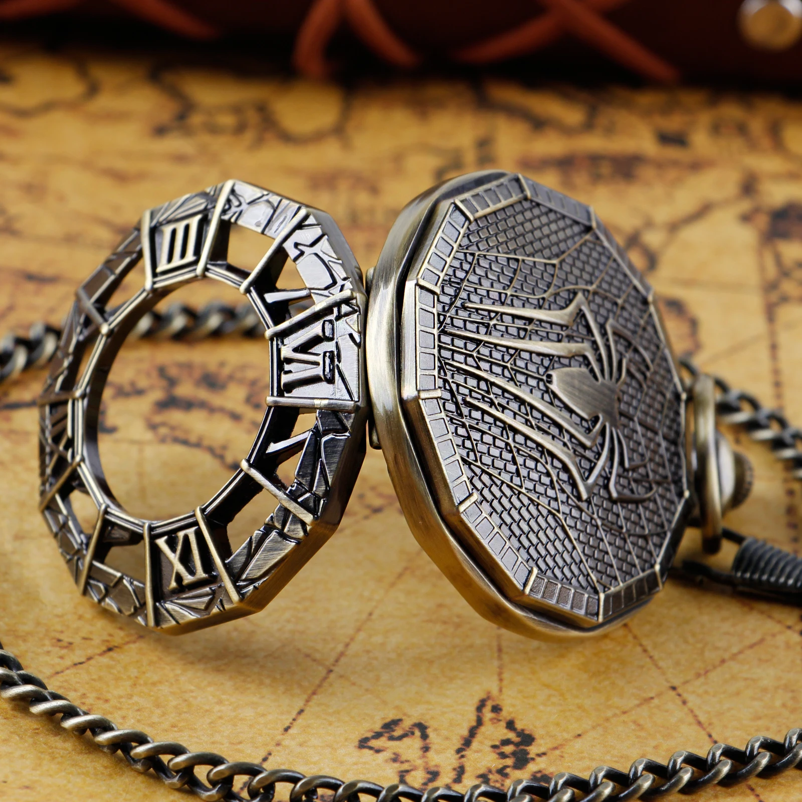 Delicate Antiques Retro Pocket Watches Mechanical For Men Women Roman Numerals Case Mechanical Pockets Fob Watch Gift