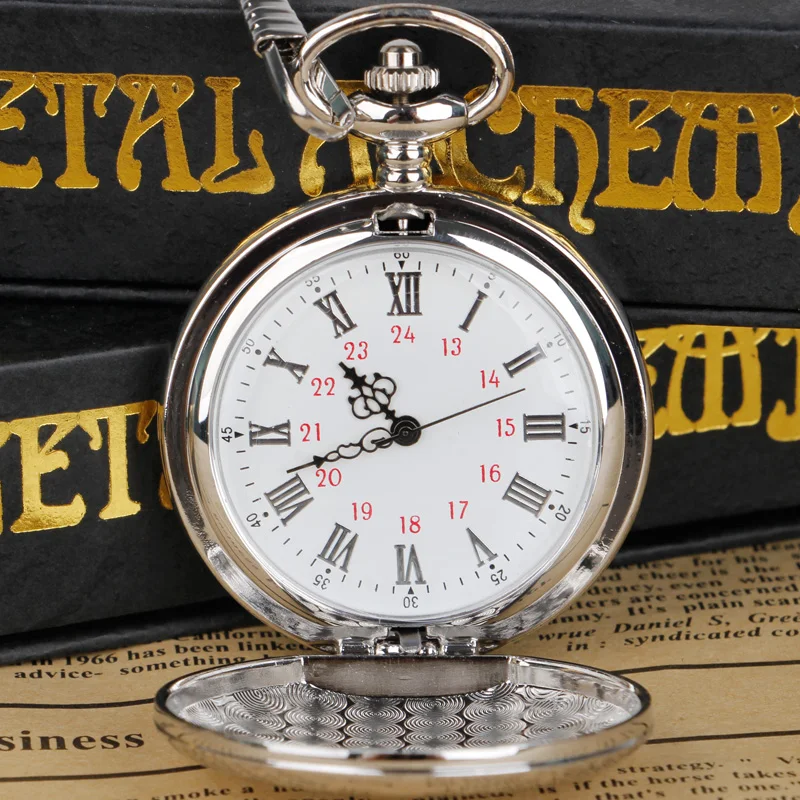 Stainless Steel Quartz Pocket Watch Chain Pendant Fob watch Men Women Gifts Fob Watch Relogio DeBolso