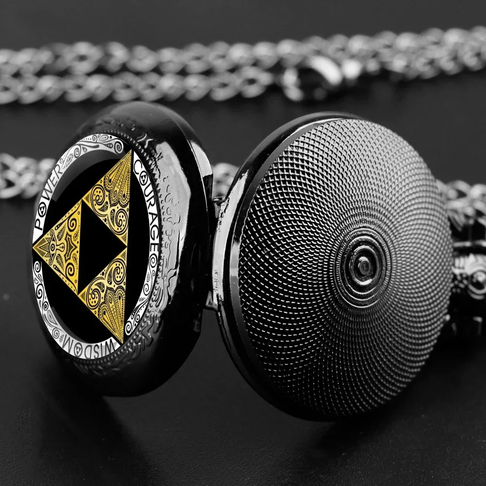 Famous Game Vintage Glass Dome Quartz Pocket Watches with Chain Men Women's Necklace Timing Pendant Clock Children's Gifts
