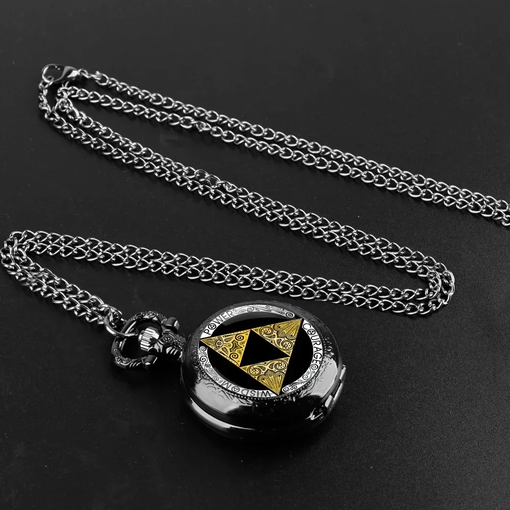 Famous Game Vintage Glass Dome Quartz Pocket Watches with Chain Men Women's Necklace Timing Pendant Clock Children's Gifts