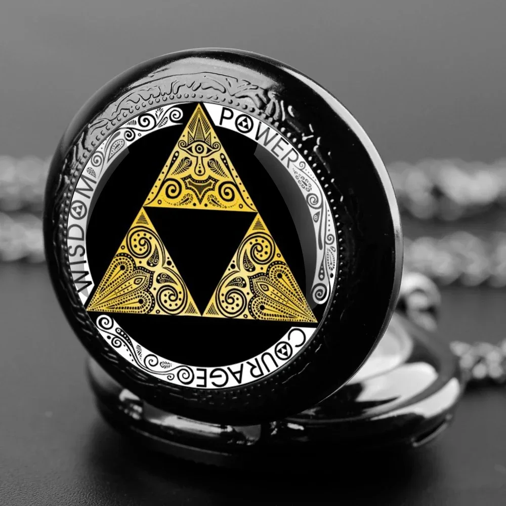 Famous Game Vintage Glass Dome Quartz Pocket Watches with Chain Men Women's Necklace Timing Pendant Clock Children's Gifts