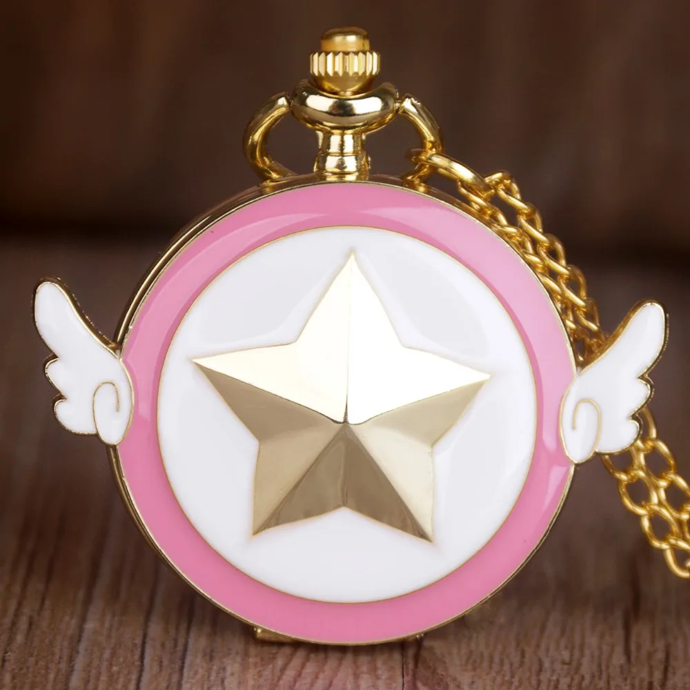 Fashion Women Men Quartz Pocket Watch Cartoon Design Kids Pendant Necklace Clock Gifts Fob Watch