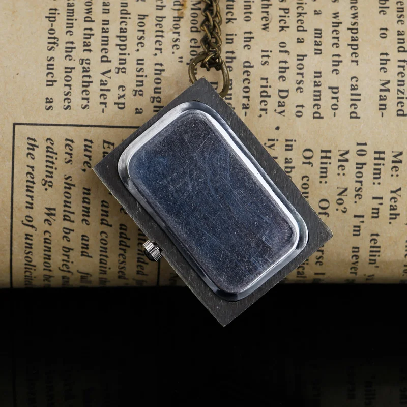 Bronze Pendant Necklace Quartz Pocket Watch Anime Death Comes Fob Chain Watch Clock Men's and Children's Best Holiday Gift