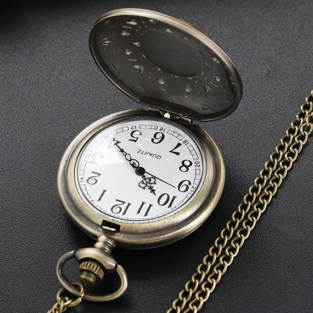 Antique Steampunk Hollow Green Crystal Emerald Imitation Stone Quartz Pocket Watch Necklace Woman Fob Watch TD2130