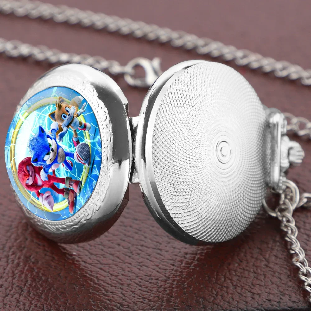 Hot Anime Character Vintage Dome Glass Quartz Pocket Watches with Chain Men Women's Necklace Timing Pendant Children's Gifts