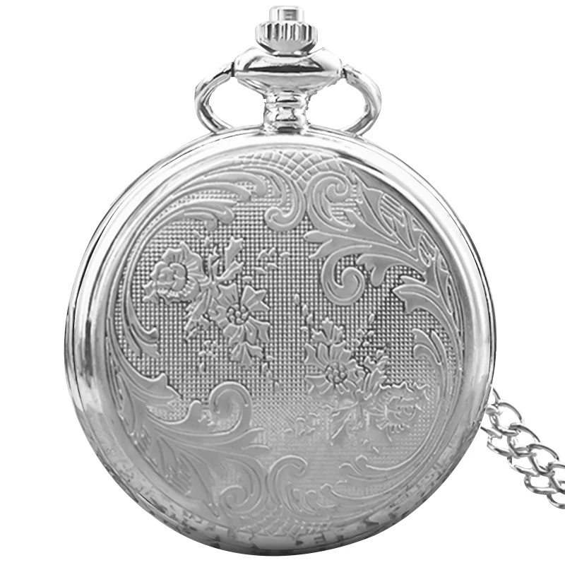 Vintage Bronze Silver Steampunk Clamshell Male And Female Students Gift Quartz Necklace Collection Commemorative Pocket Watch