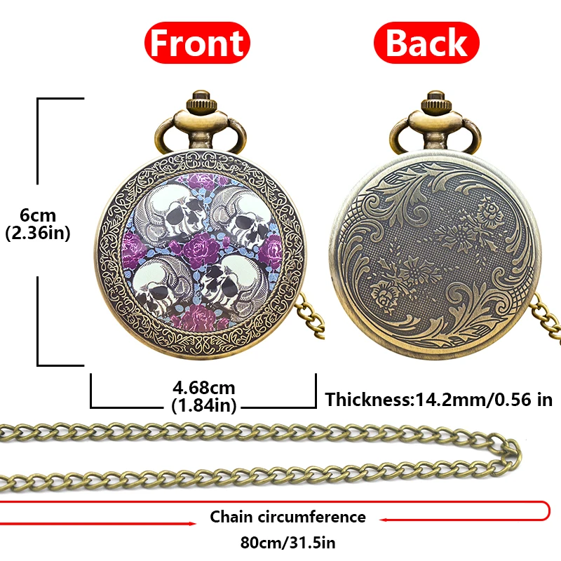 Vintage Bronze Silver Steampunk Clamshell Male And Female Students Gift Quartz Necklace Collection Commemorative Pocket Watch