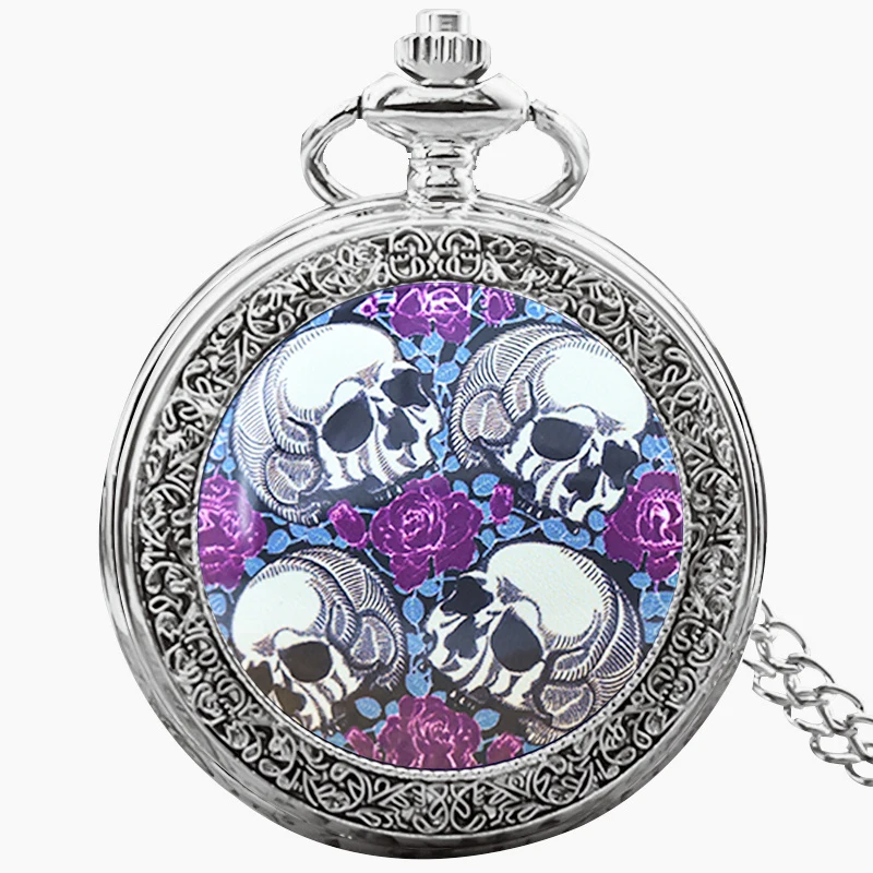 Vintage Bronze Silver Steampunk Clamshell Male And Female Students Gift Quartz Necklace Collection Commemorative Pocket Watch