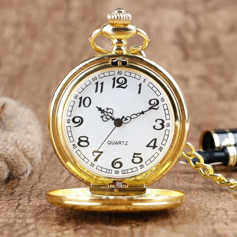 Retro Black Fashion Silver Smooth Steampunk Quartz Pocket Watch Stainless Steel Pendant 30CM Chain Gift Box for Men Women friend