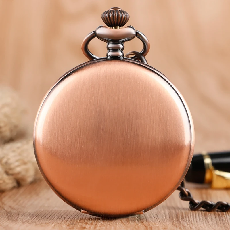 Retro Black Fashion Silver Smooth Steampunk Quartz Pocket Watch Stainless Steel Pendant 30CM Chain Gift Box for Men Women friend