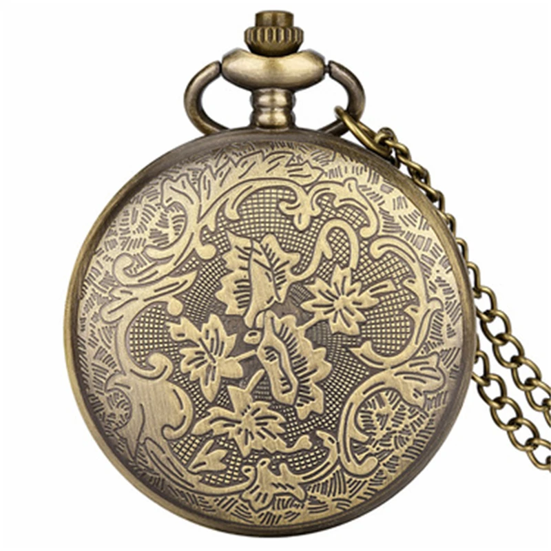 Scorpion Carved Retro Roman Numerals Unisex Quartz Pocket Watch Necklace Watch Pendant Pocket Watch