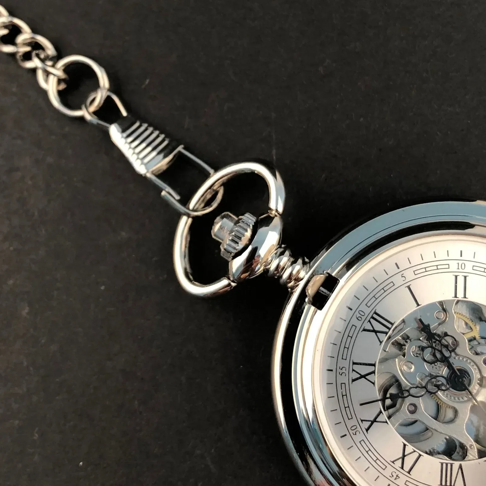 NEW PJX011 Creative Blue and White Porcelain Pocket Watch Mechanical Chain Pendant Luxury Fashion Gift Sweater Chain Clock