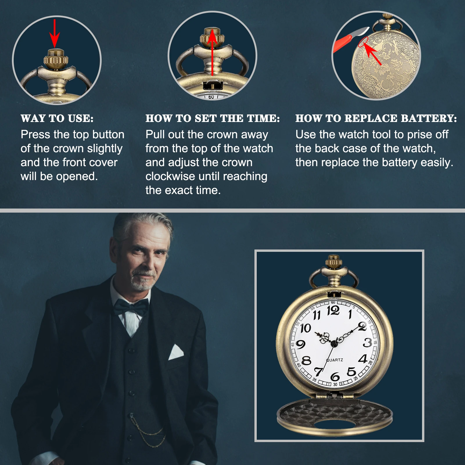 Black Roman Numerals Quartz Pocket Watch Men Women Black Hollow Case Steampunk Vintage Pendant Necklace Best Gifts for Men Women
