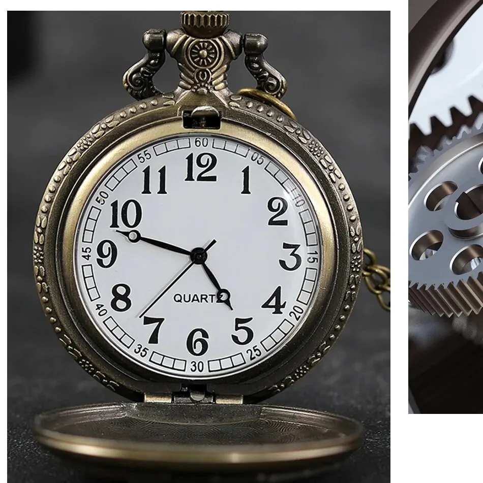 Best Gifts Luxury Quartz Pocket Watch Design Playing Card Necklace Pendant Pocket Watch Clock for Mens Womens