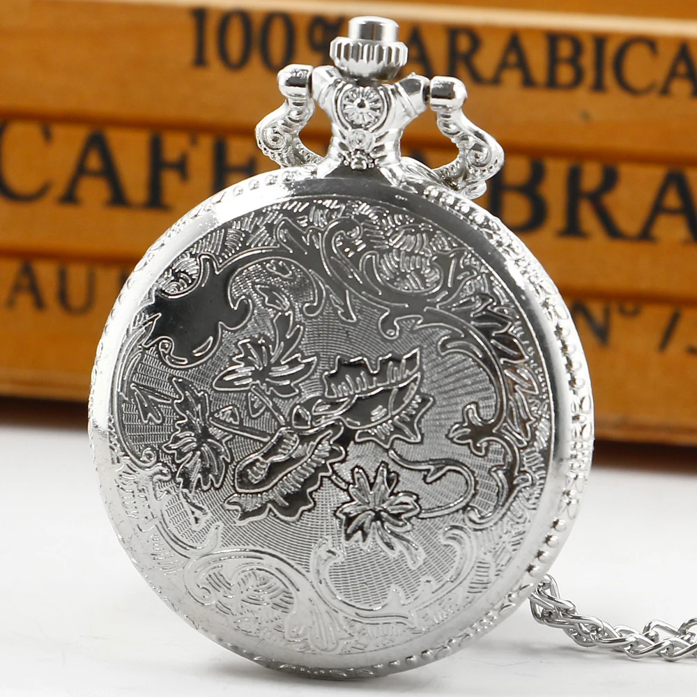 Vintage Black Compass Pocket Watch Cool Black Necklace Quartz Pocket Watches Pendant Gift for Men Women CF1382