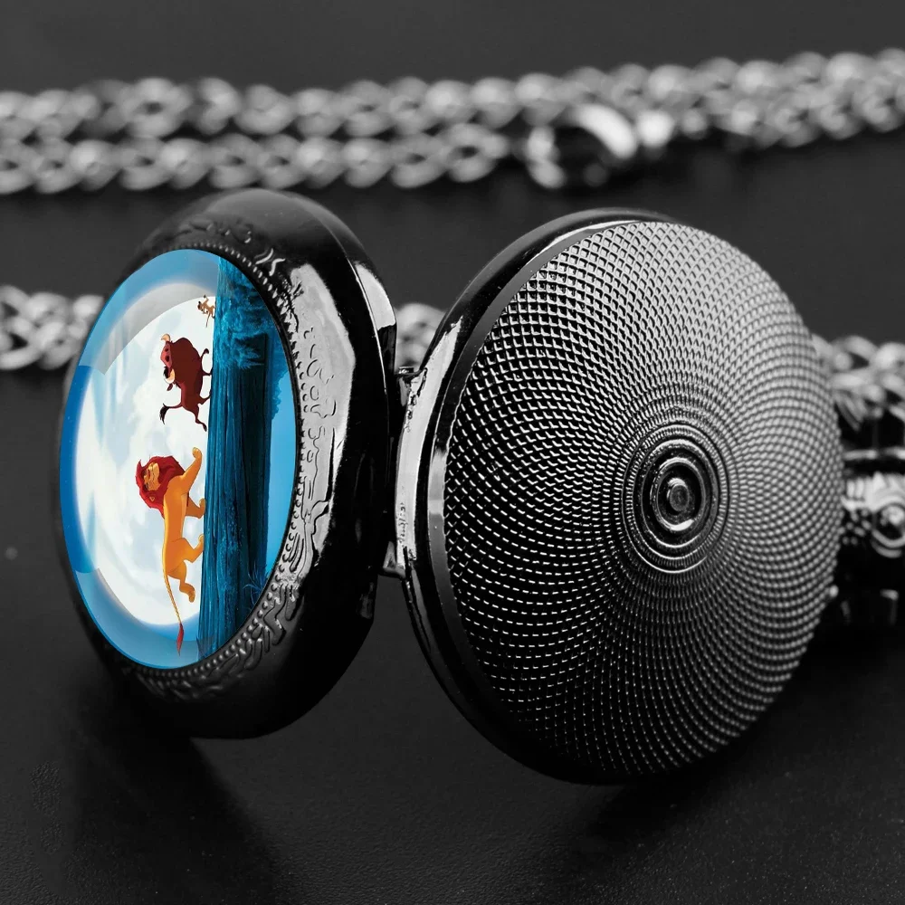 Famous Film Cartoon Theme Design Pendant Quartz Pocket Watch Souvenir Chain Pocket Watch Arabic Numerals with Personality Gifts