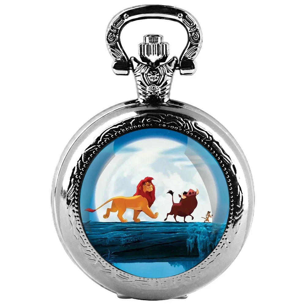 Famous Film Cartoon Theme Design Pendant Quartz Pocket Watch Souvenir Chain Pocket Watch Arabic Numerals with Personality Gifts