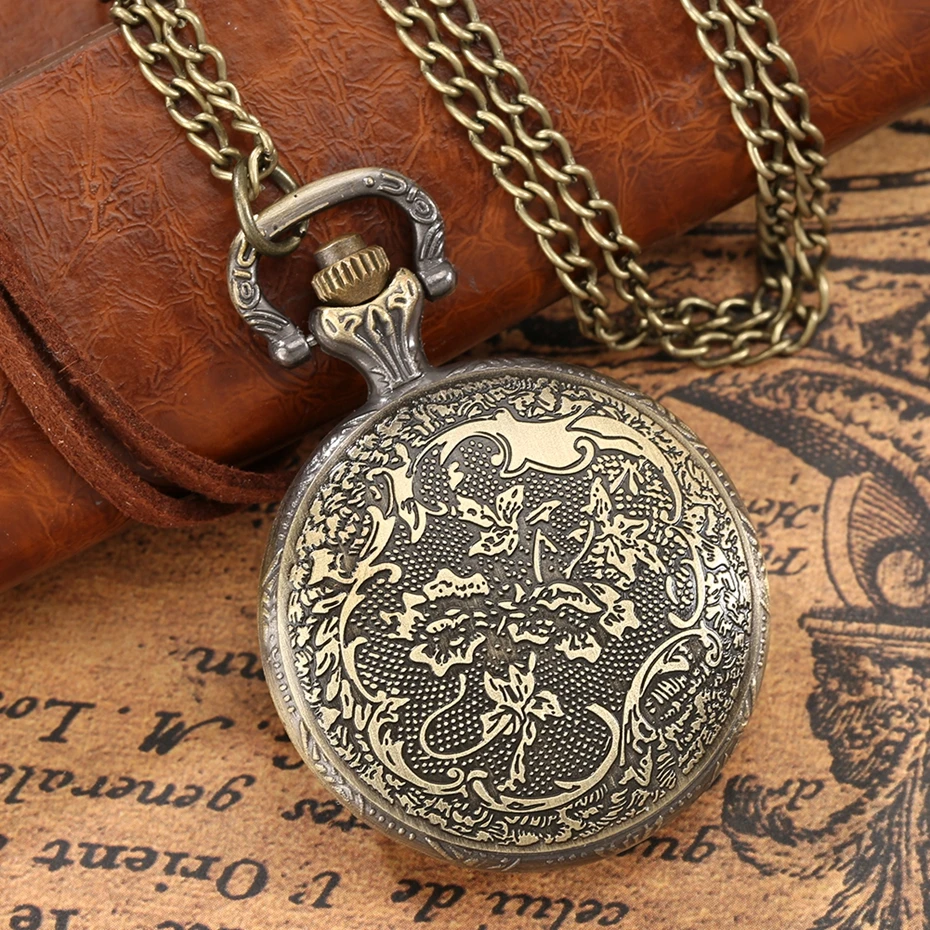 Vintage Tibetan Aroma Buddhist Temple Quartz Pocket Watch Buddha Head Design Religious Chain Pendant Necklace Gift for Men Women