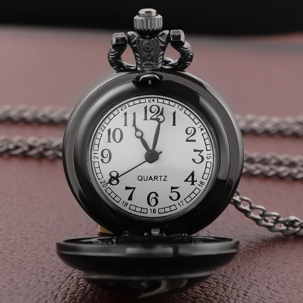 Black Cat Gazing At Star Design Pocket Watch Arabic Vintage Accessory Women Necklace Pendant Clock Men Watch Relojes De Bolsillo