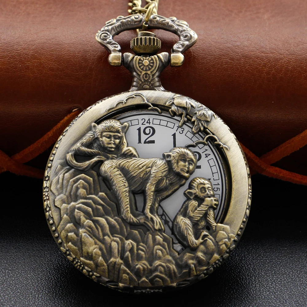 Antique Jurassic Tyrannosaurus Rex Exquisite Relief Quartz Pocket Watch with Dinosaur Theme Best Peripheral Gift Men's Clock