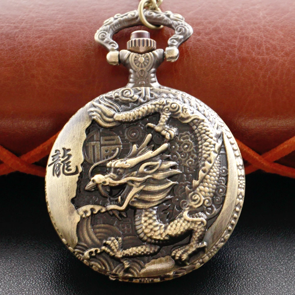 Antique Jurassic Tyrannosaurus Rex Exquisite Relief Quartz Pocket Watch with Dinosaur Theme Best Peripheral Gift Men's Clock