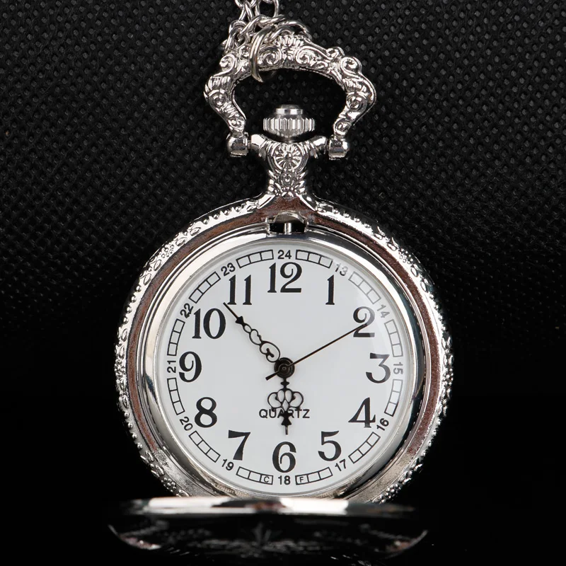 Best Festival Souvenir Gold and Silver Pocket Watch Soviet Emblem Sickle Emblem Communist Fob Chain Watch Men's and Women's Gift