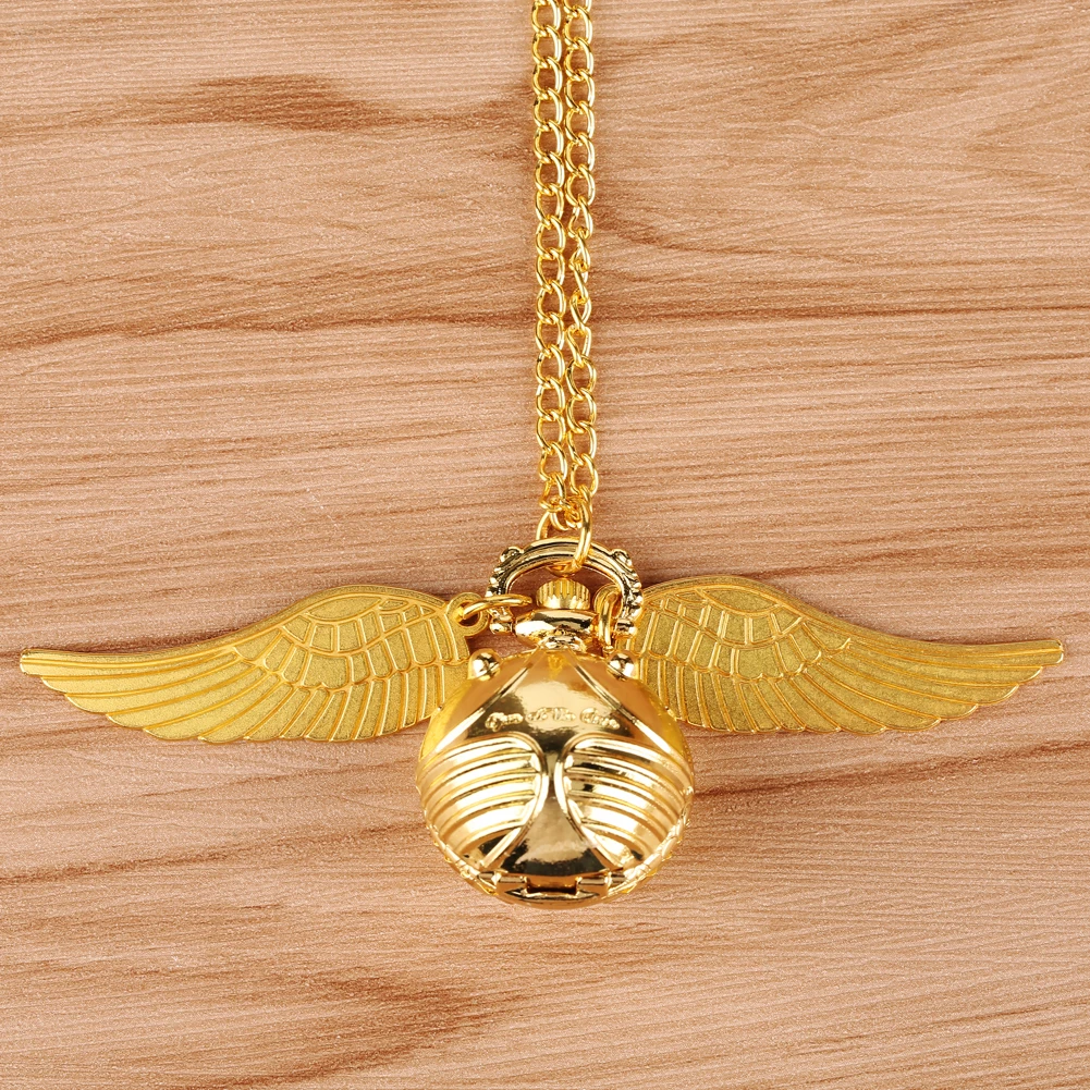 Bronze Quartz Pocket Watch Feather Wing Pendant Luxury Watches Vintage Fob Clock Chain Necklace Gift for Men Women Dropshipping
