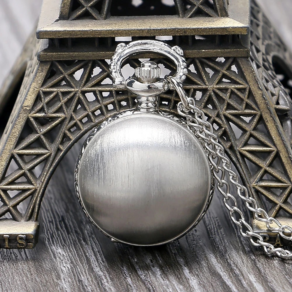 Bronze Quartz Pocket Watch Feather Wing Pendant Luxury Watches Vintage Fob Clock Chain Necklace Gift for Men Women Dropshipping