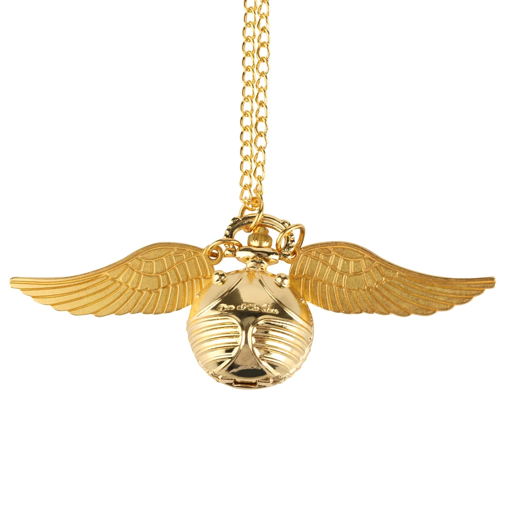 Bronze Quartz Pocket Watch Feather Wing Pendant Luxury Watches Vintage Fob Clock Chain Necklace Gift for Men Women Dropshipping