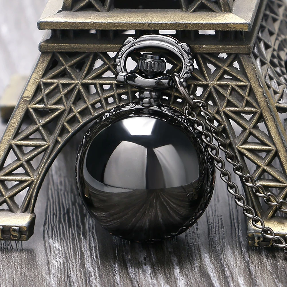 Bronze Quartz Pocket Watch Feather Wing Pendant Luxury Watches Vintage Fob Clock Chain Necklace Gift for Men Women Dropshipping