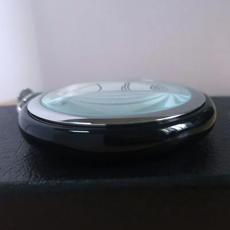 VIGOROSO Luxury Mechanical Pocket Watch High Quality Jade & Stainless Steel Case Vintage Fob Chain Watch Mens Womens Gifts