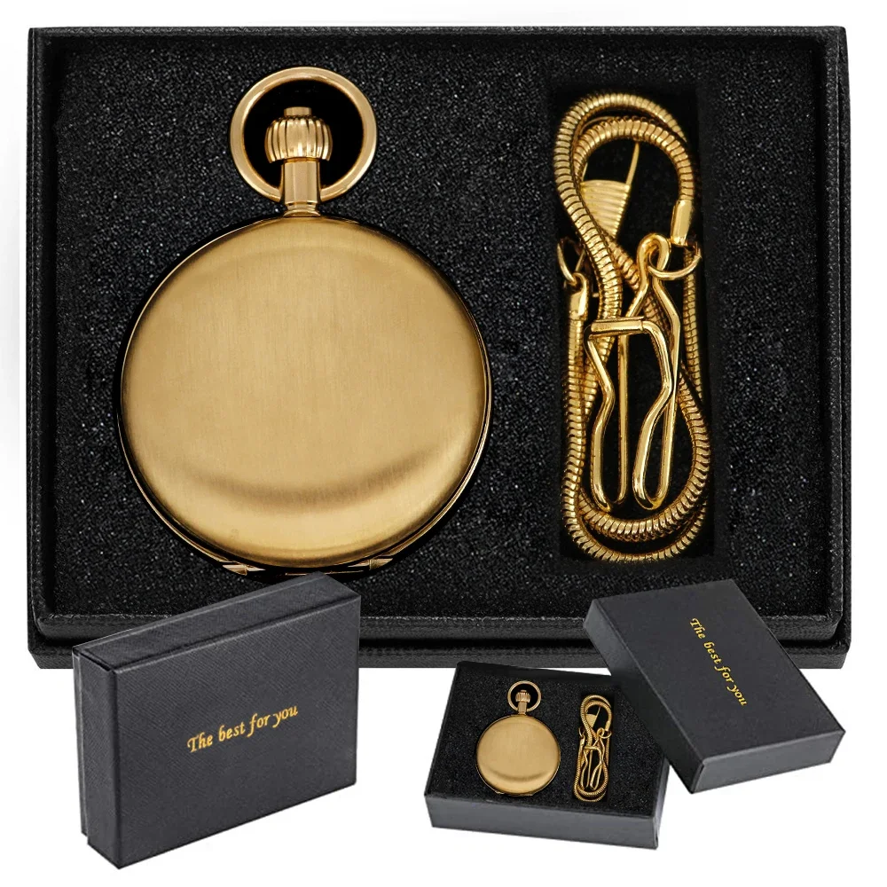 Gold Copper Steam Manual Mechanical Men's Pocket Watch Gift Antique Steampunk Fpb Chain Pendant Timepiece
