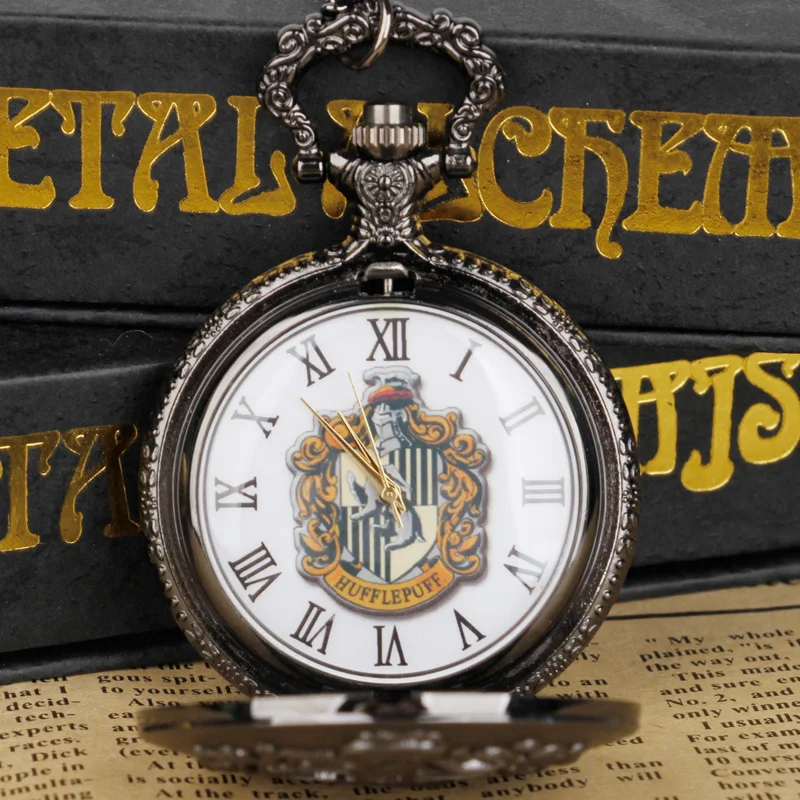 Vintage Steampunk Chain Quartz Necklace Emblem Pocket Watch Timing Jewelry with Intricate Pendant Design Men and Women's Gift