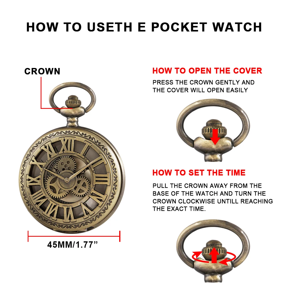 New Digital Gear Hollow Quartz Pocket Watch Best Holiday Gift High Quality Men's Necklace Pendant Women's Jewelry Gift