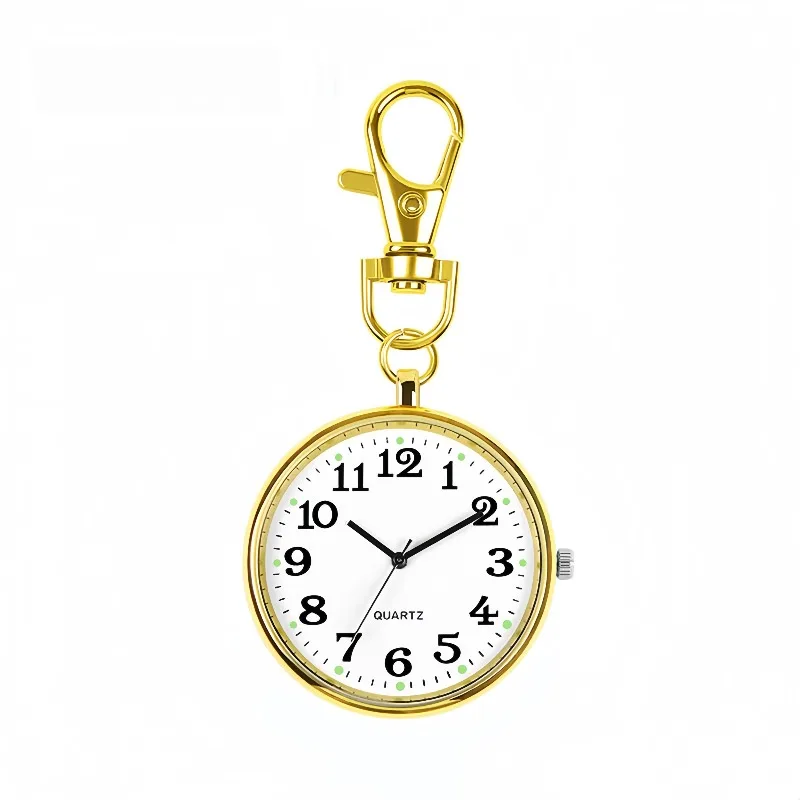 New Mini Quartz Pocket Watch with Keyring Fashion Nurse Pocket Watch Clock With Battery Student Doctor Medical Vintage Watch