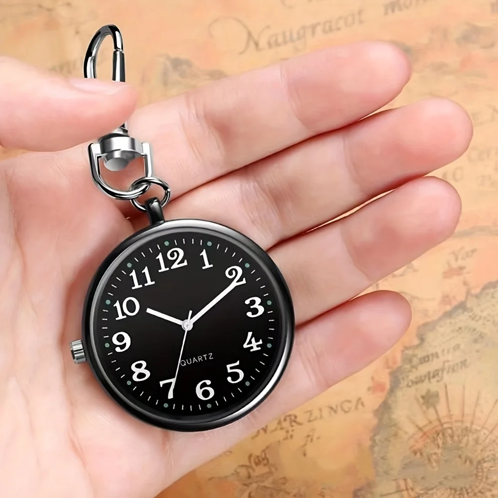 New Mini Quartz Pocket Watch with Keyring Fashion Nurse Pocket Watch Clock With Battery Student Doctor Medical Vintage Watch
