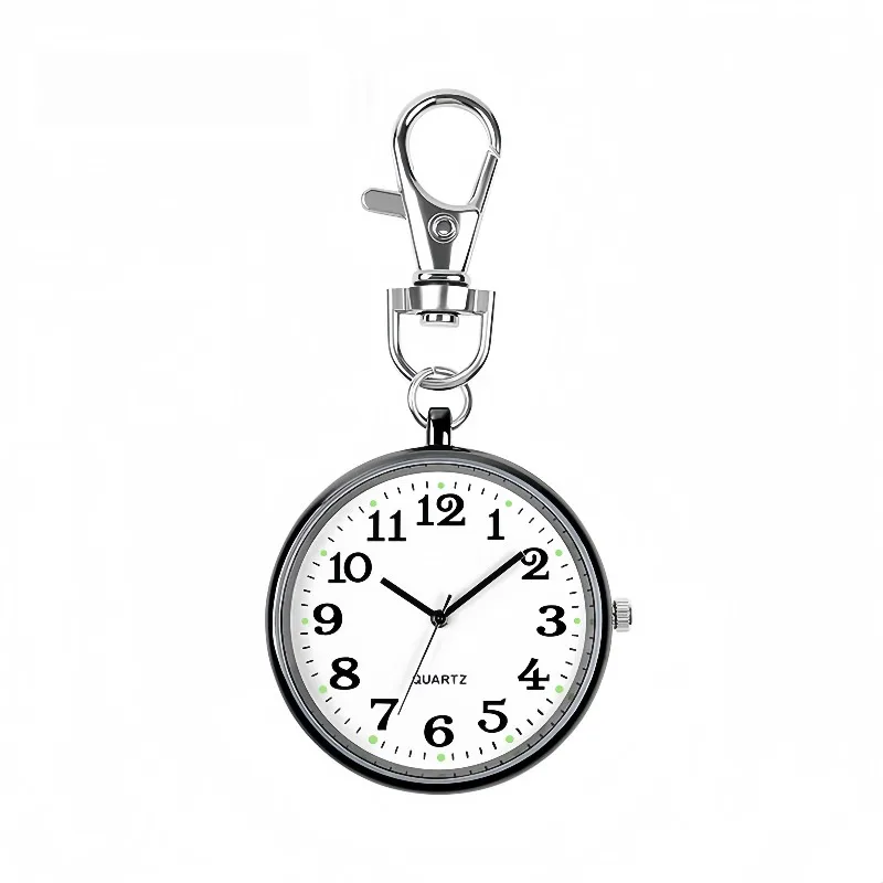 New Mini Quartz Pocket Watch with Keyring Fashion Nurse Pocket Watch Clock With Battery Student Doctor Medical Vintage Watch