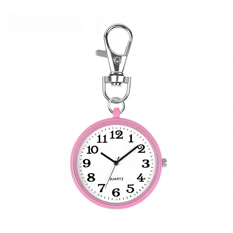 New Mini Quartz Pocket Watch with Keyring Fashion Nurse Pocket Watch Clock With Battery Student Doctor Medical Vintage Watch