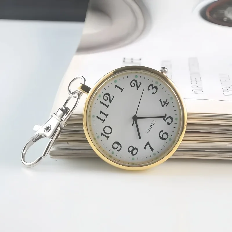New Mini Quartz Pocket Watch with Keyring Fashion Nurse Pocket Watch Clock With Battery Student Doctor Medical Vintage Watch
