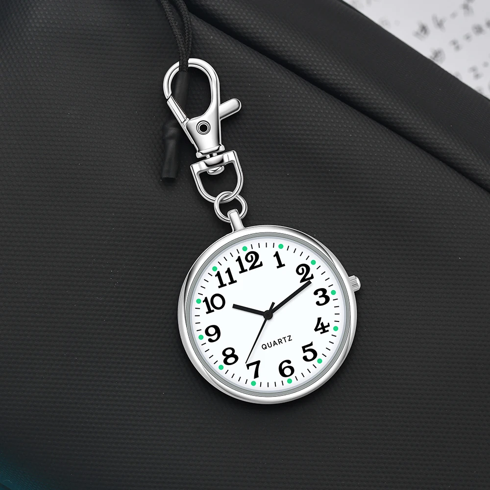 New Mini Quartz Pocket Watch with Keyring Fashion Nurse Pocket Watch Clock With Battery Student Doctor Medical Vintage Watch
