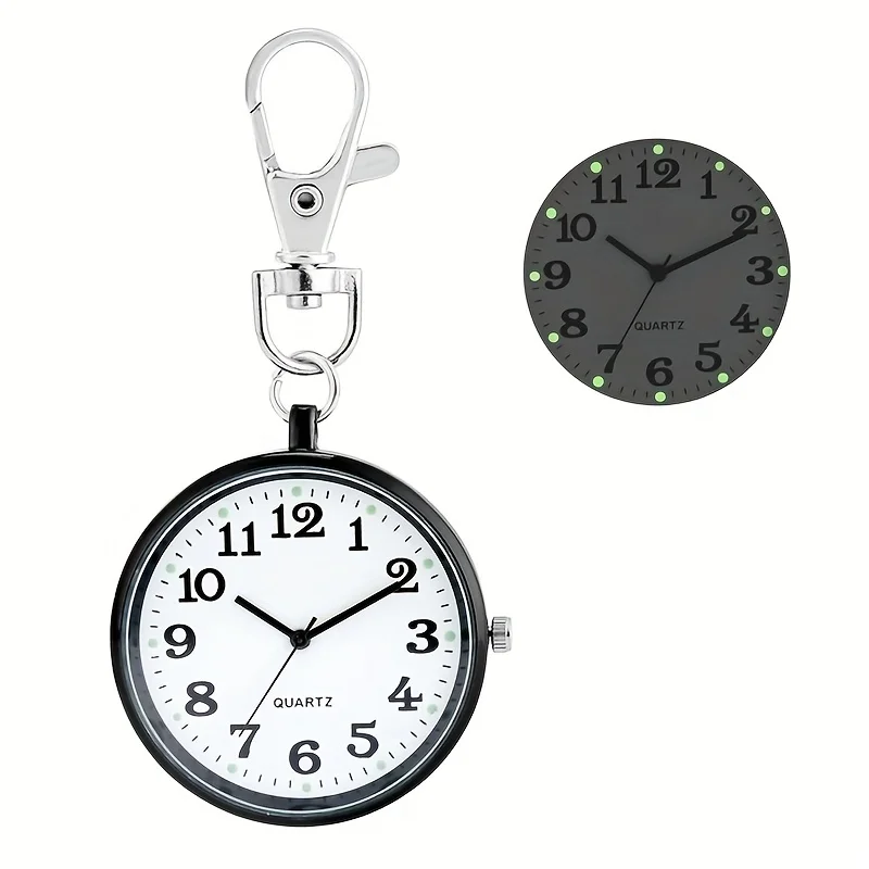 New Mini Quartz Pocket Watch with Keyring Fashion Nurse Pocket Watch Clock With Battery Student Doctor Medical Vintage Watch