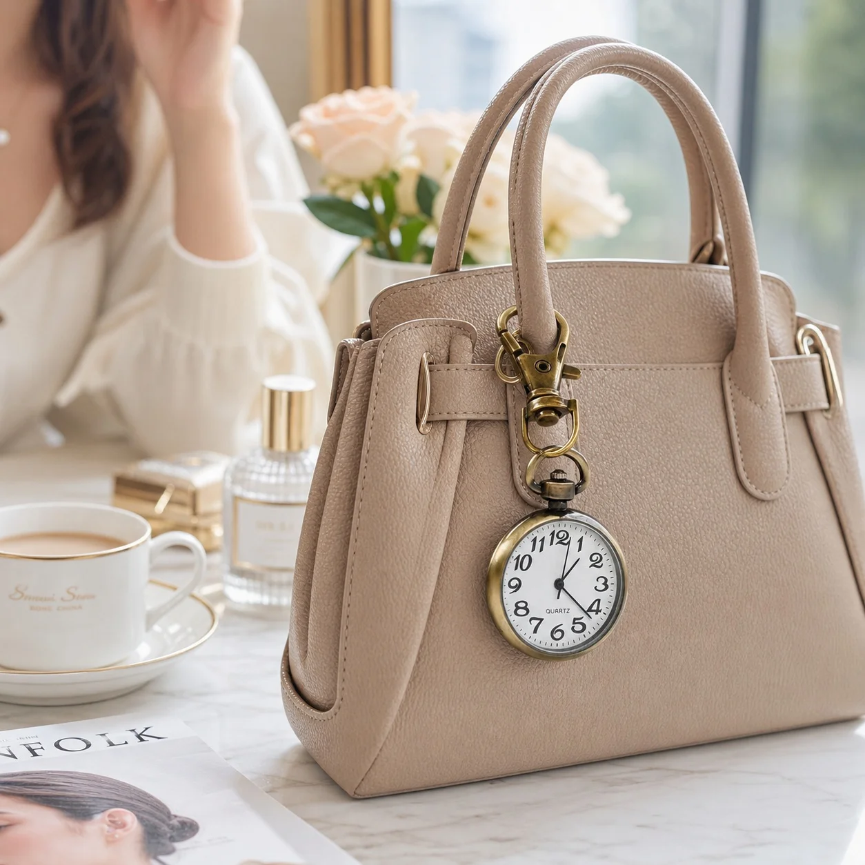 New Mini Quartz Pocket Watch with Keyring Fashion Nurse Pocket Watch Clock With Battery Student Doctor Medical Vintage Watch