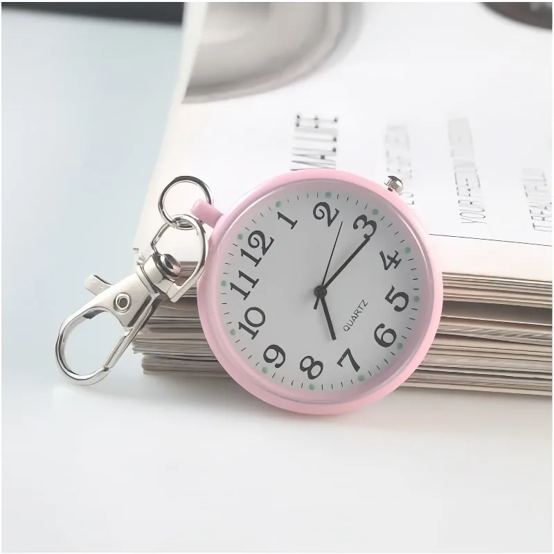New Mini Quartz Pocket Watch with Keyring Fashion Nurse Pocket Watch Clock With Battery Student Doctor Medical Vintage Watch
