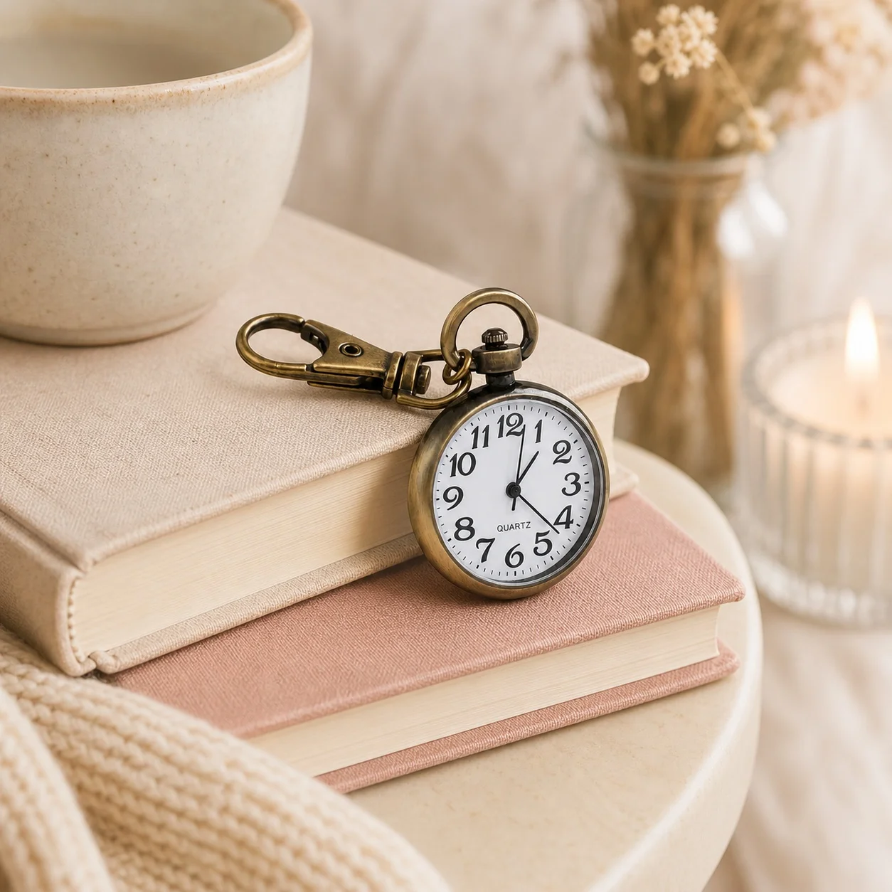 New Mini Quartz Pocket Watch with Keyring Fashion Nurse Pocket Watch Clock With Battery Student Doctor Medical Vintage Watch