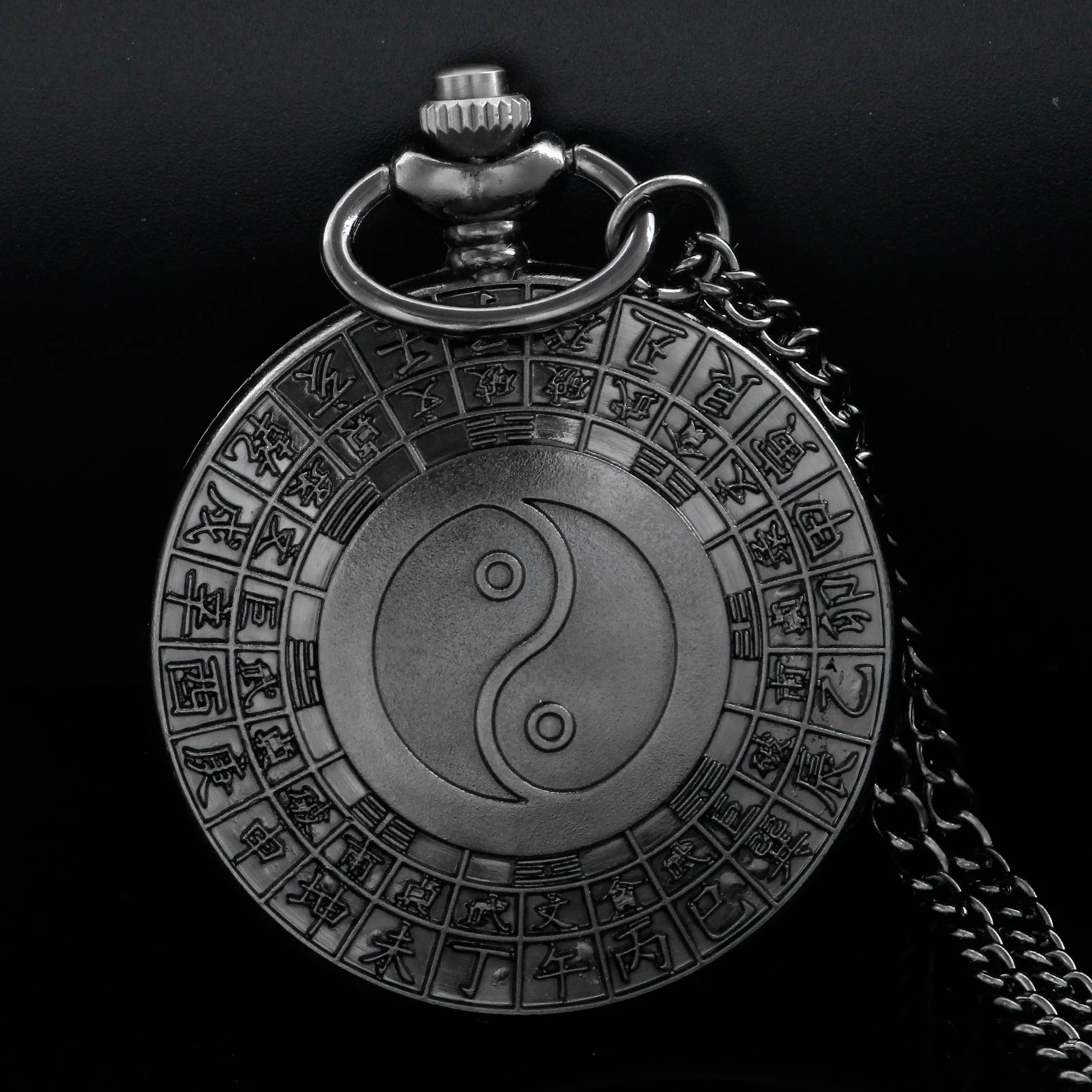 New Black White Text Quartz Pocket Watch Men's High Quality Necklace Timing Pendant Women's Jewelry Accessories Gift Cf1564