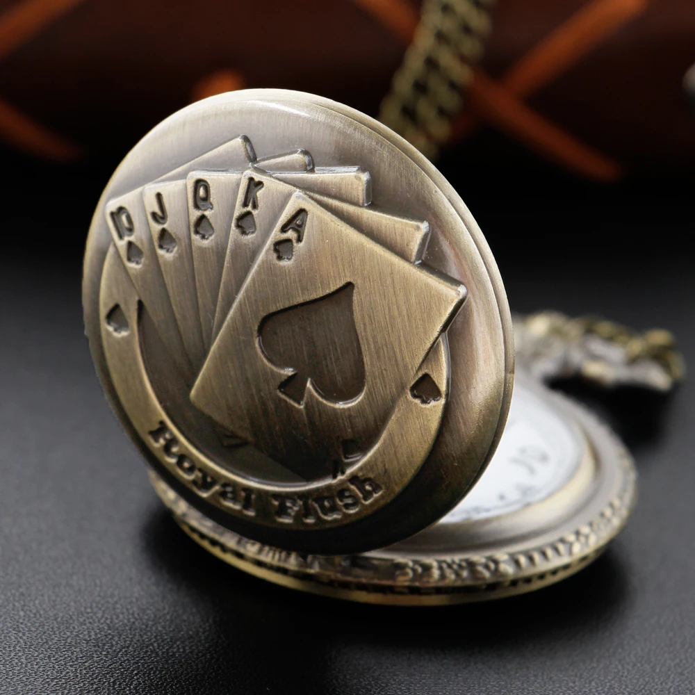 New Bronze in Wonderland Theme Quartz Pocket Watch Pendant Pocket Necklace Watches with FOB Chain Gifts Dropshipping