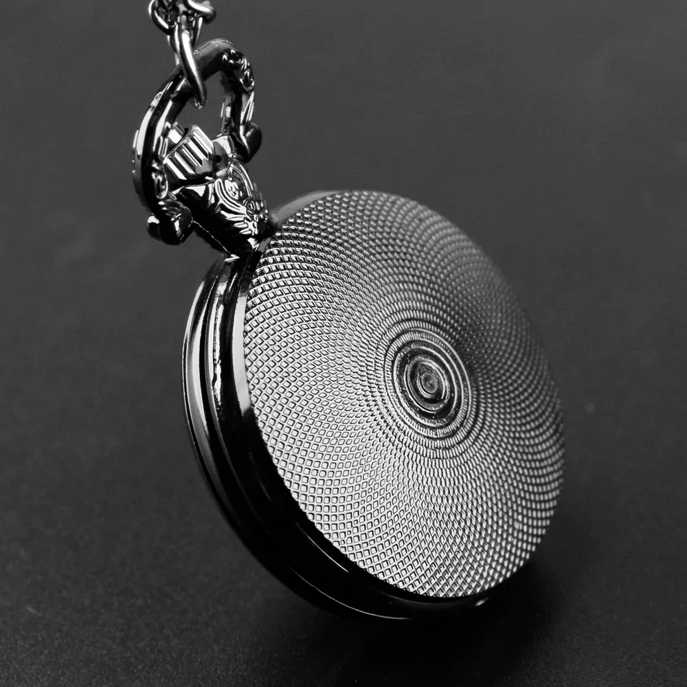 Cool Yin Yang Lion Design Glass Dome Quartz Pocket Watch Vintage Fashion Arabic Numeral Pendant Necklace Clock reloj de bolsillo