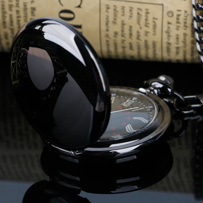 Fashion Design Fob Chain Smooth steel Quartz Pocket Watch Vintage Roman Nmber Dial Pendant Fob Watch Gifts Clock Relogio DeBolso