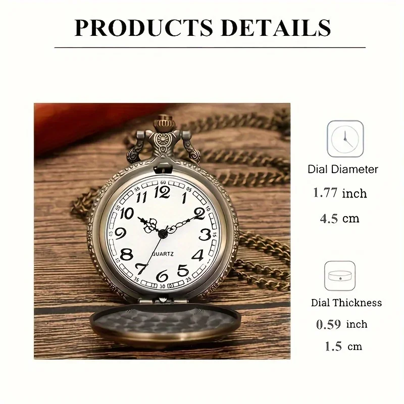 Retro Motorcycle Pattern Quartz Pocket Watch Motorbike MOTO Design Pendant Fob Watch Chain Gifts for Men Montre À Gousset